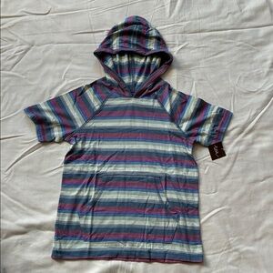 Tea Collection Multicolor Striped happy Hoodie for Kids size 8